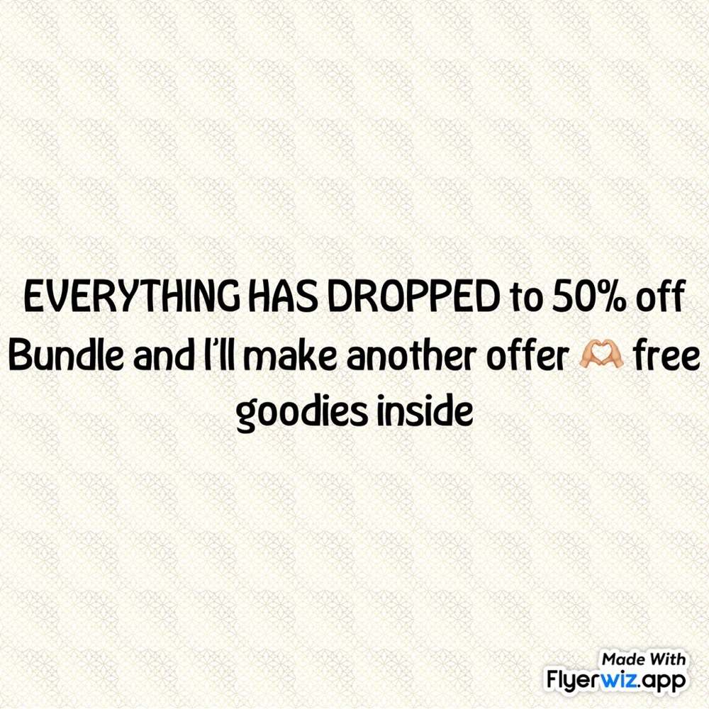 50% off EVERY ITEM !SALE SALE